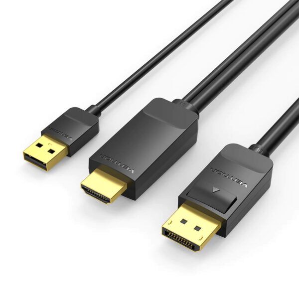 HDMI-A Male to DP Male HD Cable Black