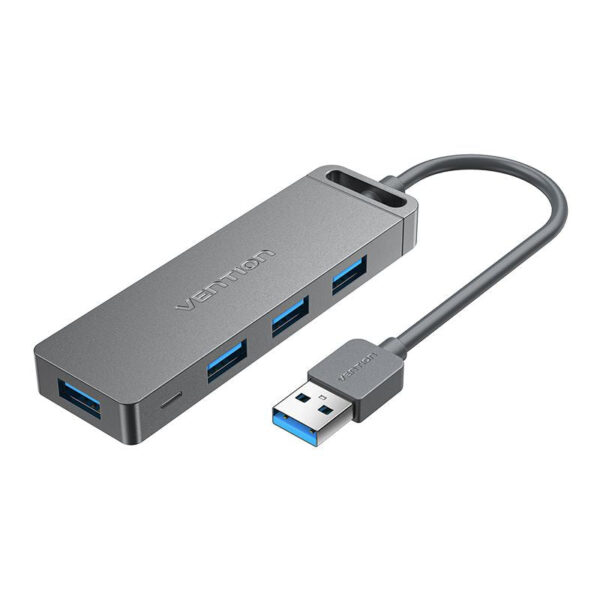 4-Port USB 3.0 Hub With Power Supply Black