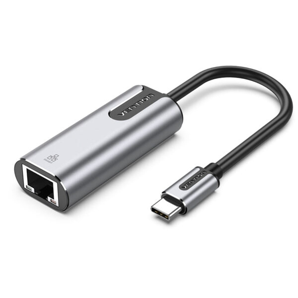 USB-C to Gigabit Ethernet Adapter Gray Aluminum Alloy Type