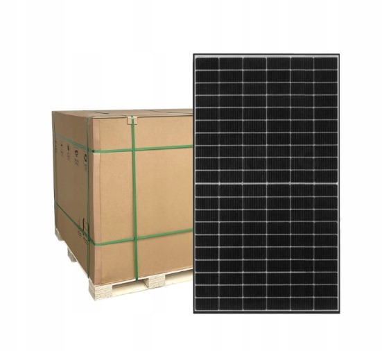 Pallet of 36 Photovoltaic Modules - JA Solar 525W, Double-Sided, N-Type Half Cells 182mm, 120cm Cables, MC4-EVO2A Connector, Black Frame