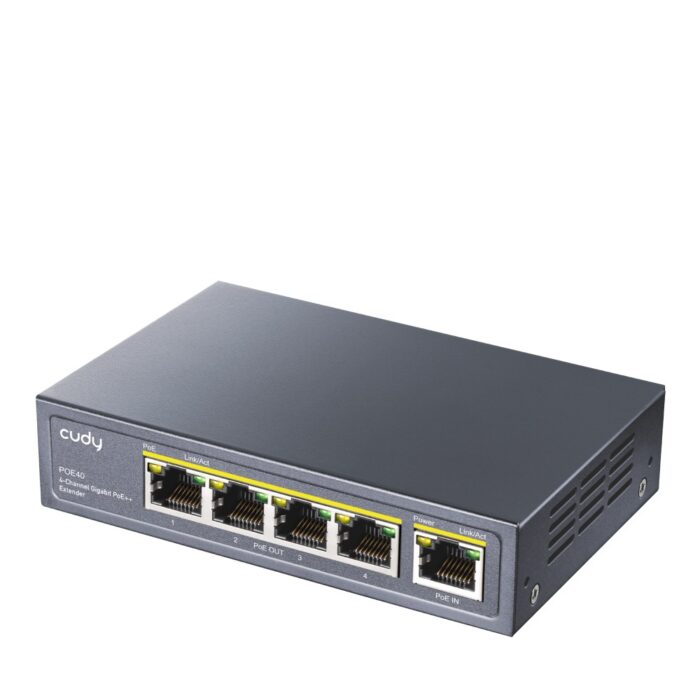 Cudy 4-Channel Gigabit PoE++ Extender | טאקט טכנולוגיות