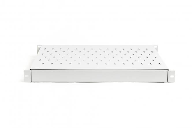 ⁦1U Adjustable Shelf 19", Depth 500-900 mm, Load Capacity 100 kg, Mounting at 4 Points, Screws Included, Grey (RAL 7035)⁩ – תמונה ⁦4⁩