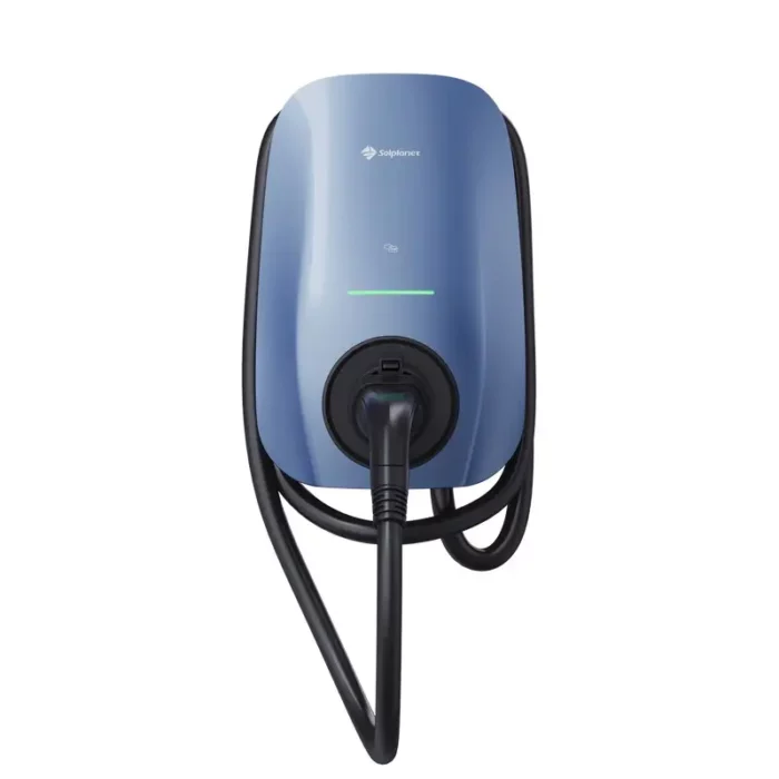 Solplanet 22kW EV Charging Station, 3-Phase, NFC, WiFi, Bluetooth, RS485, Type 2, 5m Cable, Morandi Blue