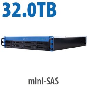 32TB HDD 2U rack, 8 DrivesMini-SAS HD Connected Direct Attached Storage / for Callisto NAS Expansion Solution