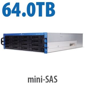64TB HDD 2U rack, 16 DrivesMini-SAS HD Connected Direct Attached Storage / for Callisto NAS Expansion Solution