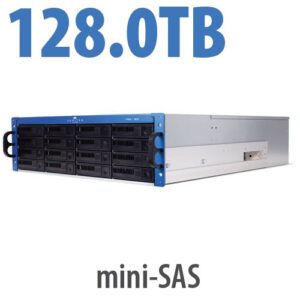 128TB HDD 2U rack, 16 DrivesMini-SAS HD Connected Direct Attached Storage / for Callisto NAS Expansion Solution