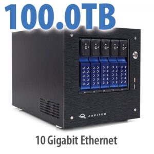 100TB Jupiter Mini High-Performance 10GbE Desktop NAS with Industry Leading Reliability, 5 Bay, 2x 10GB + 2x 1GB Ethernet ports