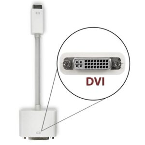 NewerTech Mini DisplayPort & Thunderbolt to DVI Video Adapter. Premium Quality, Matches Apple White