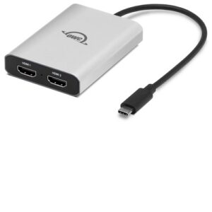 OWC USB-C Dual HDMI 4K Display Adapter with DisplayLink for Apple silicon M1, M2, M3, and M4 Macs (No Power Pass-Through)