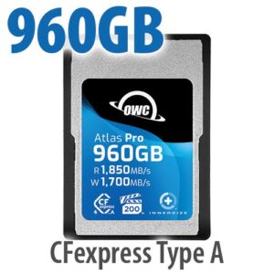 960GB Atlas Pro CFexpress Type A Cards - VPG 200, the CFX A to B Adapter no longer included