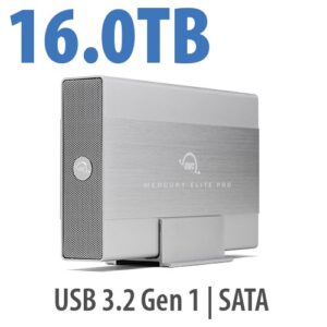 16.0TB OWC Mercury Elite Pro 3.5-inch USB 3.2 (gen 1) 5Gb/s External Storage