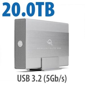 20.0TB OWC Mercury Elite Pro 3.5-inch USB 3.2 (gen 1) 5Gb/s External Storage