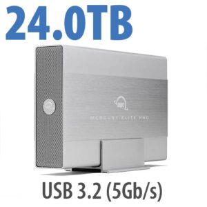 24.0TB OWC Mercury Elite Pro 3.5-inch USB 3.2 (gen 1) 5Gb/s External Storage