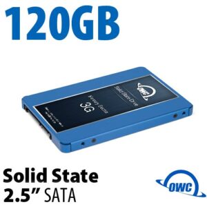 120GB Mercury Electra 3G 2.5-inch 7mm SATA 3.0Gb/s SSD. 3G SATA SSD featuring the latest flash NAND (SLC cache + 3D storage). Mac and PC compatible.