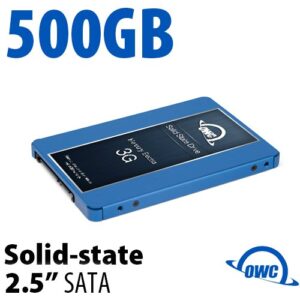 500GB Mercury Electra 3G 2.5-inch 7mm SATA 3.0Gb/s SSD. 3G SATA SSD featuring the latest flash NAND (SLC cache + 3D storage). Mac and PC compatible.