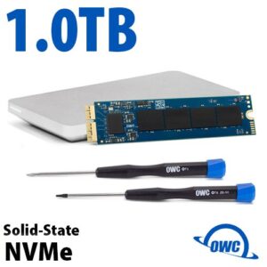 1.0TB Aura Pro X2 Gen4 Complete SSD Upg. Solution with Tools & OWC Envoy Pro Enclosure for MB Air (Mid 2013 - 2017), MB Pro (Retina, Late 2013 - Mid 2015) replace OWCS3DAPT4MB10K