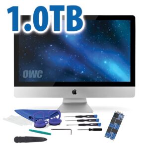 DIY Kit: 1.0TB OWC Aura 6G SSD (async flash storage) for 2012 - early 2013 iMac models.with 7% over provisioned redundancy. Incl. all necessary tools.