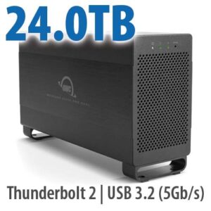 24.0TB Mercury Elite Pro Dual USB 3.1 Gen 1 & Thunderbolt 2 RAID Storage Solution - 7200RPM HDDs