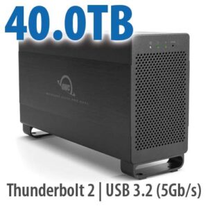 40.0TB Mercury Elite Pro Dual USB 3.1 Gen 1 & Thunderbolt 2 RAID Storage Solution - 7200RPM HDDs