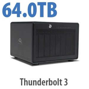 64TB Enterprise (8 x 8.0TB) OWC ThunderBay 8 RAID Ready 8-Bay External Storage Enclosure with 2x TB3 Ports with Softraid for OWC, RAID 0/1/4/5/1+0