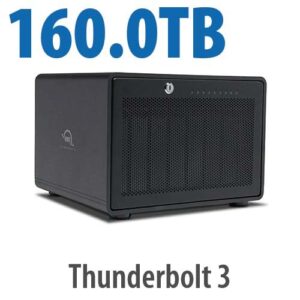 160TB Enterprise (8 x 20.0TB) OWC ThunderBay 8 RAID Ready 8-Bay External Storage Enclosure with 2x TB3 Ports with Softraid for OWC, RAID 0/1/4/5/1+0