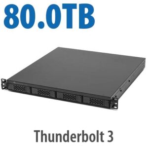 80TB (4 x 20TB) x 4 Drives + PCIe Slot + Softraid for Mac & PC Powered/Included