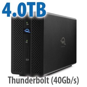 4.0TB 7200RPM (2TB x 2) Dual drive Thunderbolt 3 Hardware RAID Storage and Docking Enclosure with 3.5-inch SATA HDD