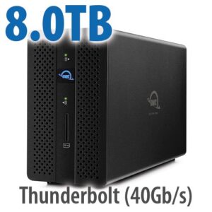 8.0TB 7200RPM (4TB x 2) Dual drive Thunderbolt 3 Hardware RAID Storage and Docking Enclosure with 3.5-inch SATA HDD