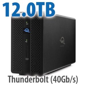 12TB 7200RPM (6TB x 2) Dual drive Thunderbolt 3 Hardware RAID Storage and Docking Enclosure with 3.5-inch SATA HDD