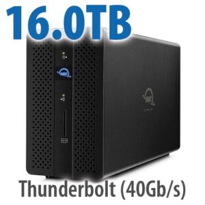 16TB 7200RPM (8TB x 2) Dual drive Thunderbolt 3 Hardware RAID Storage and Docking Enclosure with 3.5-inch SATA HDD