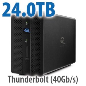 24TB 7200RPM (12TB x 2) Dual drive Thunderbolt 3 Hardware RAID Storage and Docking Enclosure with 3.5-inch SATA HDD