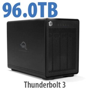 96TB Enterprise (4 x 24TB) OWC ThunderBay 4 RAID Ready 4-Bay External Storage Enclosure with 2x TB3 Ports with Softraid for OWC, RAID 0/1/4/5/1+0