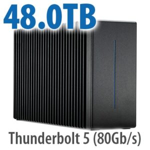 48.0TB ThunderBlade X12, Thunderbolt 5 (80Gb/s) NVMe RAID SSD External Storage Solution with SoftRAID