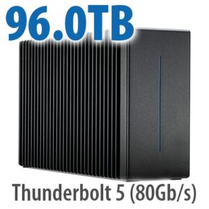 96.0TB ThunderBlade X12, Thunderbolt 5 (80Gb/s) NVMe RAID SSD External Storage Solution with SoftRAID