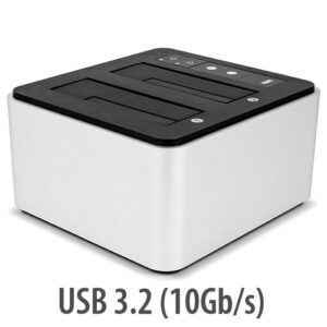 OWC Drive Dock USB 3.2 (10Gb/s) Dual-Bay Drive Docking Solution for 2.5-inch and 3.5-inch SATA Drives