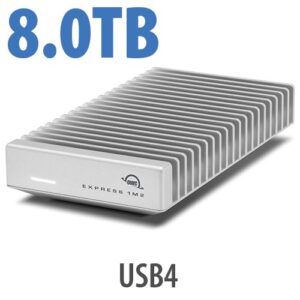 OWC Express 1M2 USB4(80Gb/s) 8TB Bus-Powered Portable NVMe