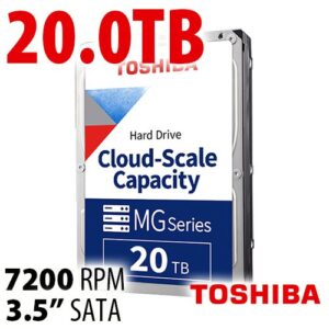 20.0TB MG10ACA20TE Series SATA Interface Enterprise Class Hard Disk Drive 3.5-Inch | SATA 6.0Gb/s | 7200RPM | 128MB Cache