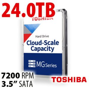 24.0TB MG11ACA24TESeries SATA Interface Enterprise Class Hard Disk Drive 3.5-Inch | SATA 6.0Gb/s | 7200RPM | 128MB Cache