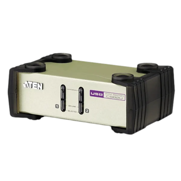 CS82U 2-Port PS/2-USB VGA KVM Switch מבית ATEN | טאקט טכנולוגיות