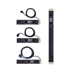 פס שקעים 1U 19" עם 6 שקעים ישראליים ומאמ"ז - TE-PDU1U-01