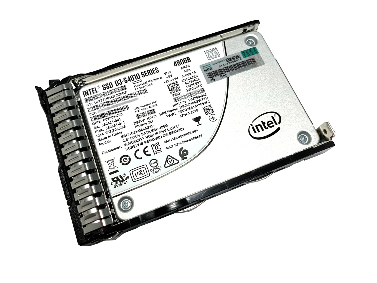 HPE P18432-B21 480GB SATA 6G Mixed Use SFF (2.5in) SC Multi Vendor SSD